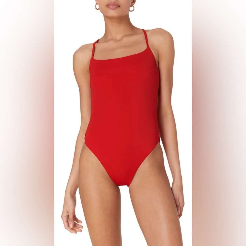 NWT Fiji Lace-Up Back One-Piece Swimsuit